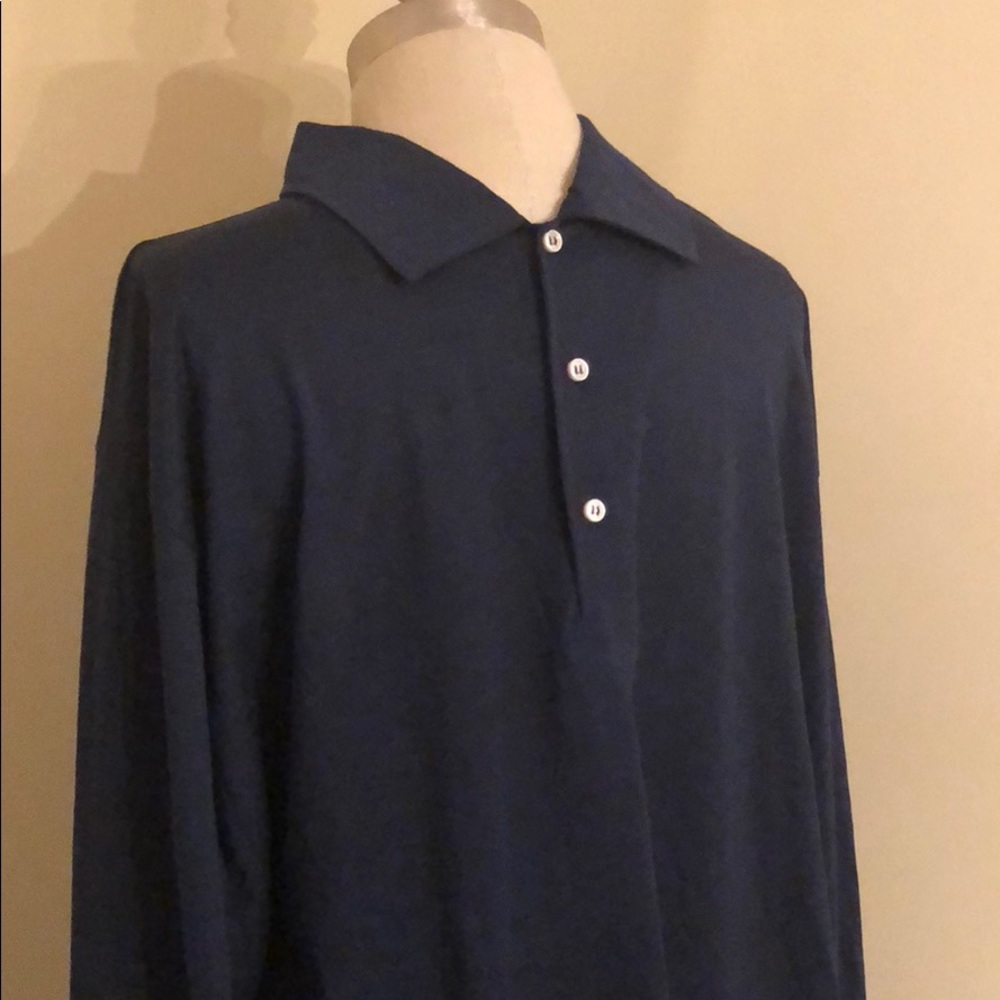 Fedeli long sleeved cotton polo